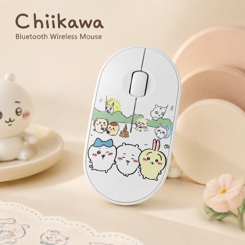 Laptop Office Accessories - 귀여운 Chiikawa 블루투스 무선 마우스 듀얼