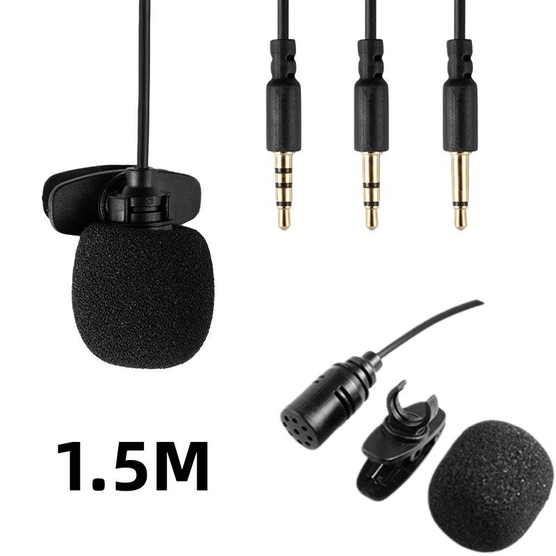 핫 1개 핸즈프리 콘덴서 클립형 라펠 마이크 1.5미터 - Laptop Accessories Online 리뷰 및 가격