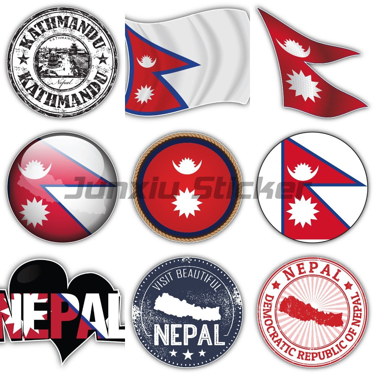 네팔 국기 범퍼 비닐 자전거 창문 랩 노트북 스티커 바 - Laptop Accessories Nepal 리뷰 및 가격