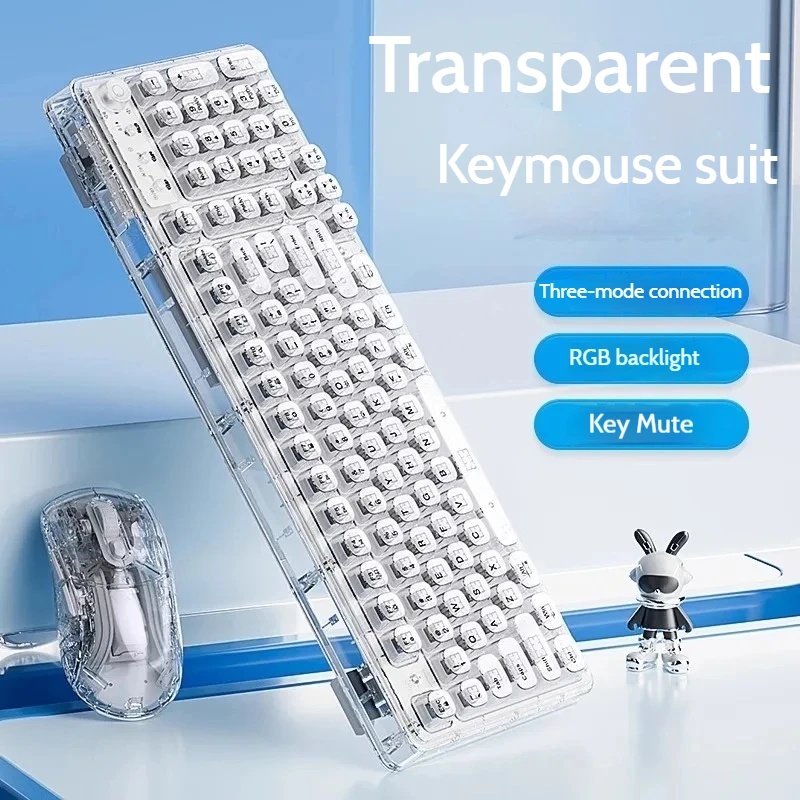 투명 아이스 크리스탈 무선 블루투스 키보드 마우스 콤보 - Laptop Accessories Uk 리뷰 및 가격