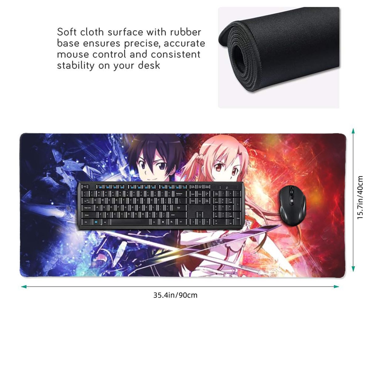 대형 마우스 패드 소드 아트 온라인 SAO 유우키 아스 - Laptop Accessories Online 리뷰 및 가격