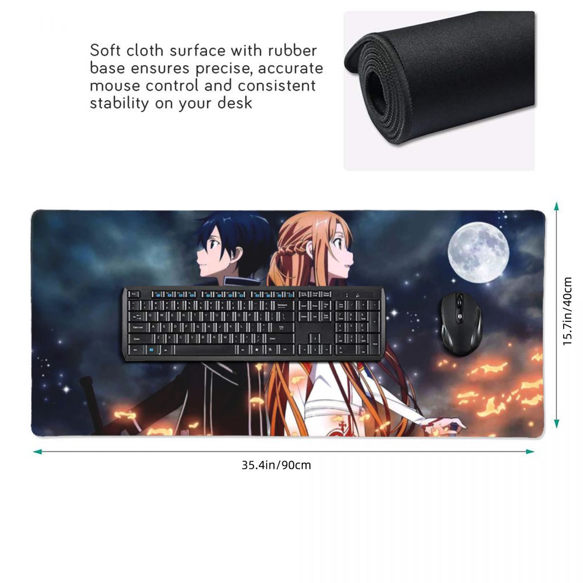 소드 아트 온라인 유우키 아스나 애니메이션 대형 마우스 - Laptop Accessories Online 리뷰 및 가격