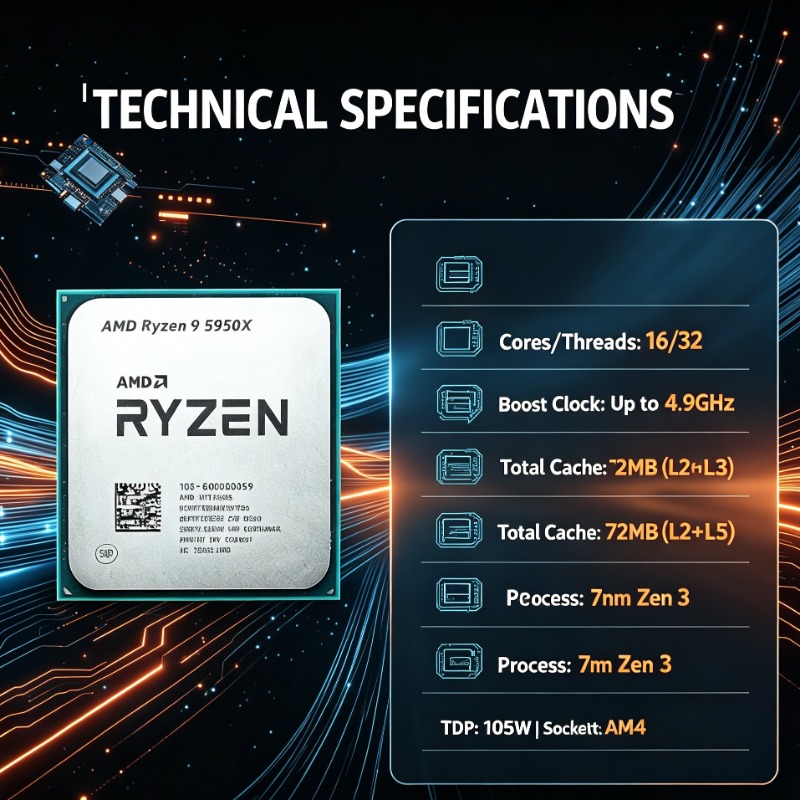 CPU AMD Ryzen 9 5950X 소켓 AM4 B - Amd Cpu Ryzen 9 리뷰 및 가격