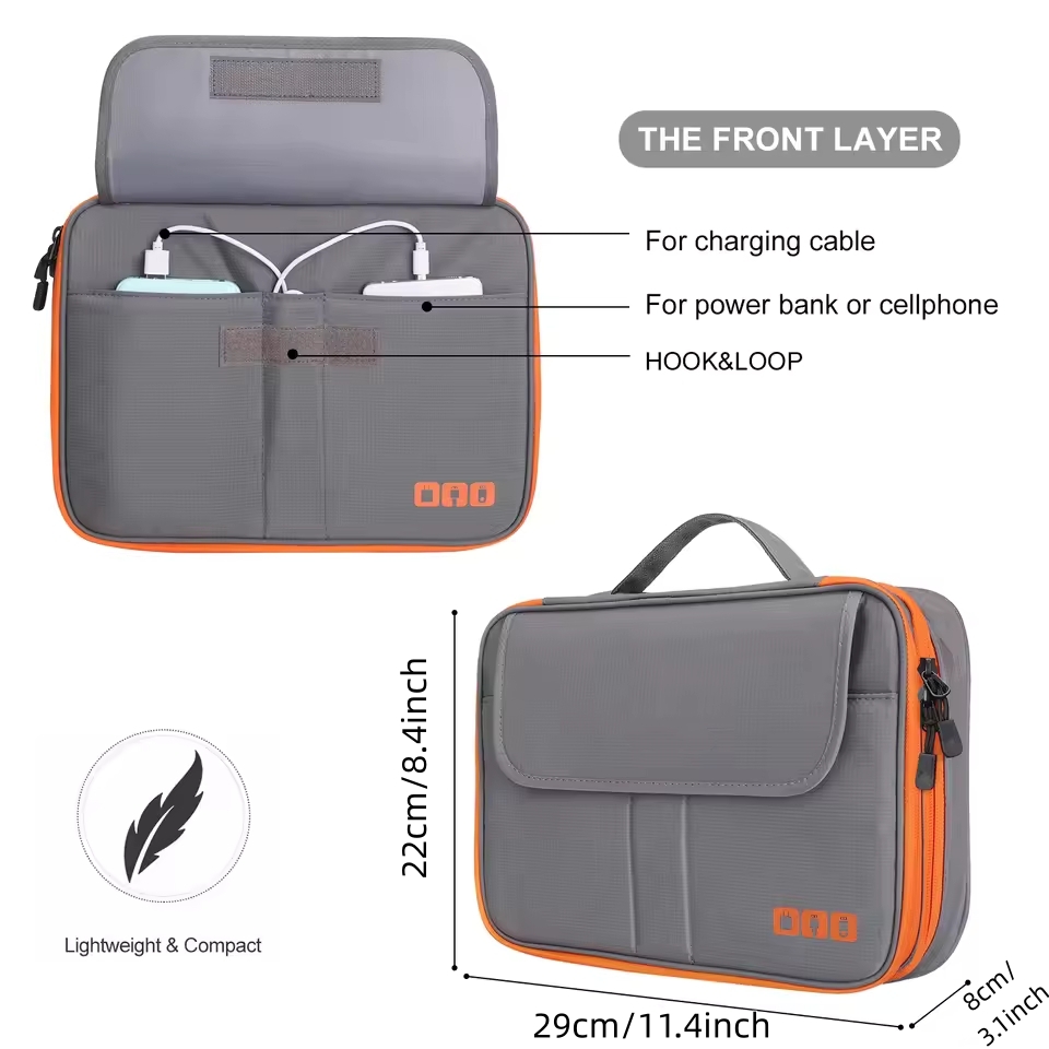 여행용 이중 레이어 디지털 수납 파우치 충전기 USB  - Cable Management Bag 리뷰 및 가격
