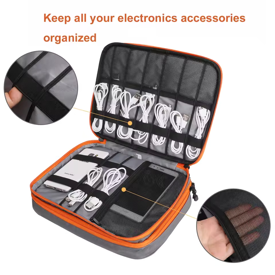 여행용 이중 레이어 디지털 수납 파우치 충전기 USB  - Cable Management Bag 리뷰 및 가격