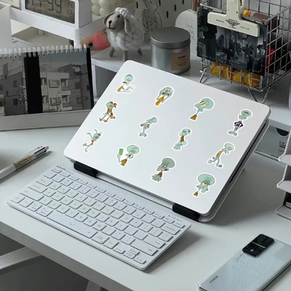 60개 스폰지밥 스퀴디워드 텐탈클스 장식 스티커 (노트 - Laptop Accessories All 리뷰 및 가격